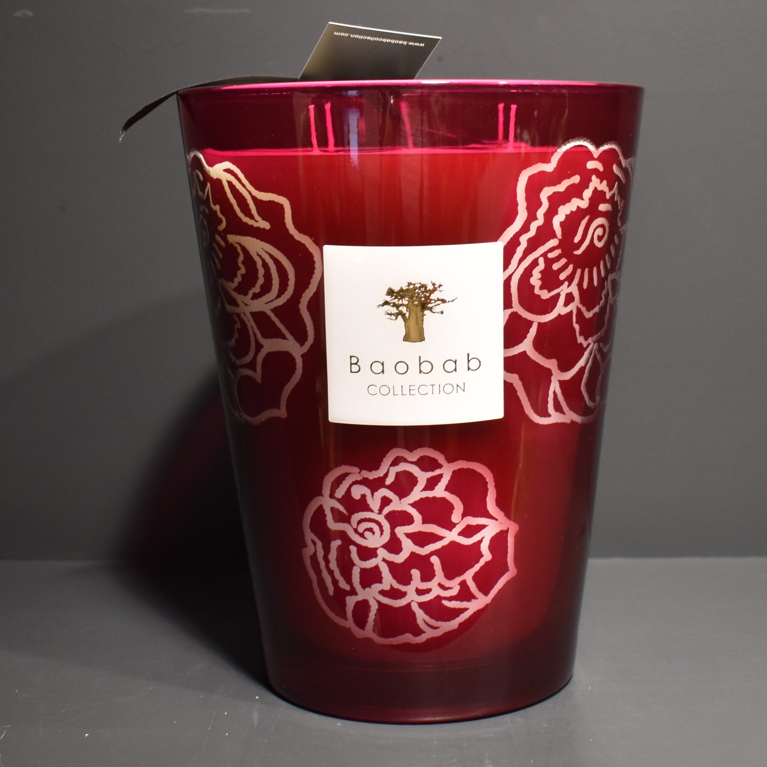 Bougie Baobab Max 24 limited edition Collectible Roses Burgundy