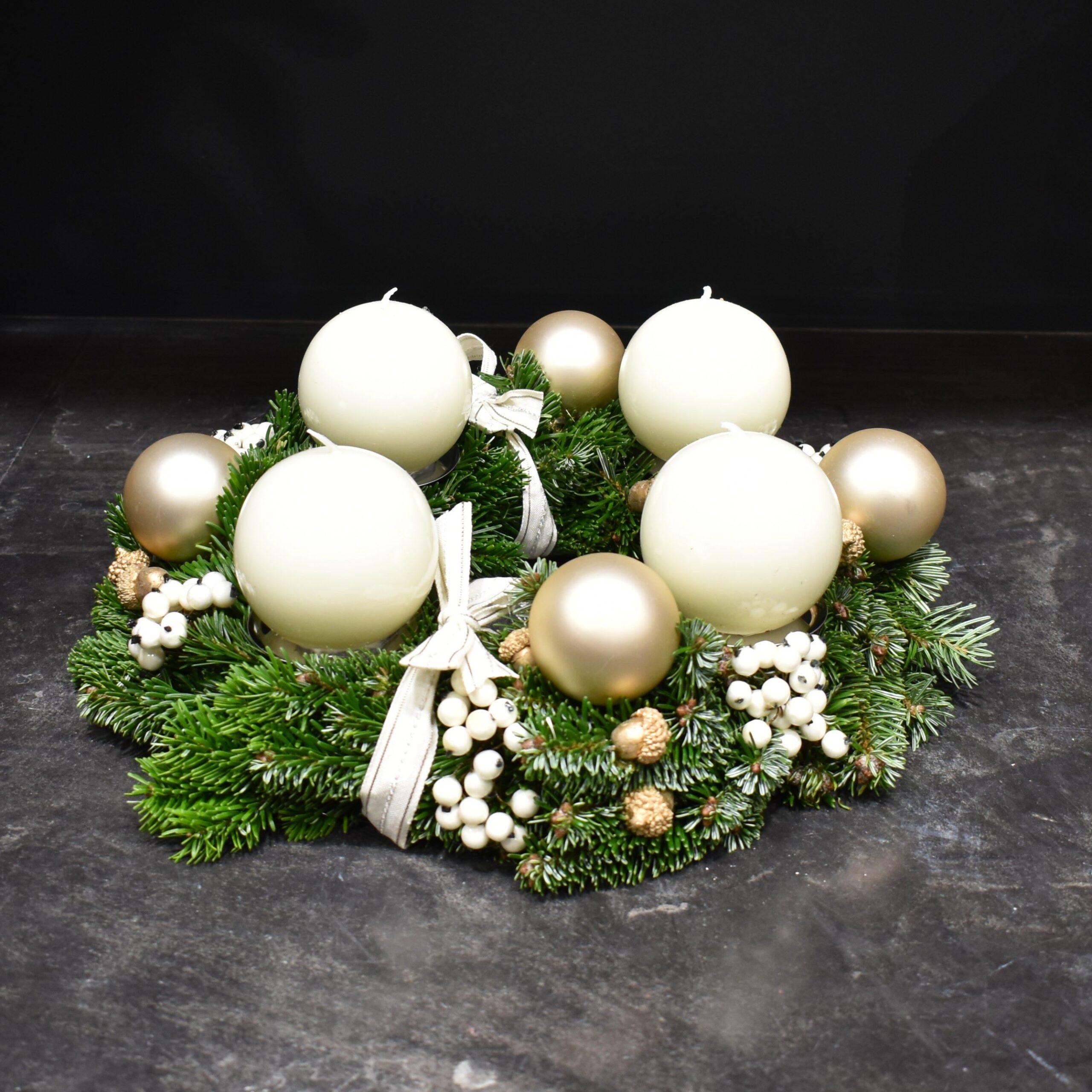 Couronne de l’Avent Blanche