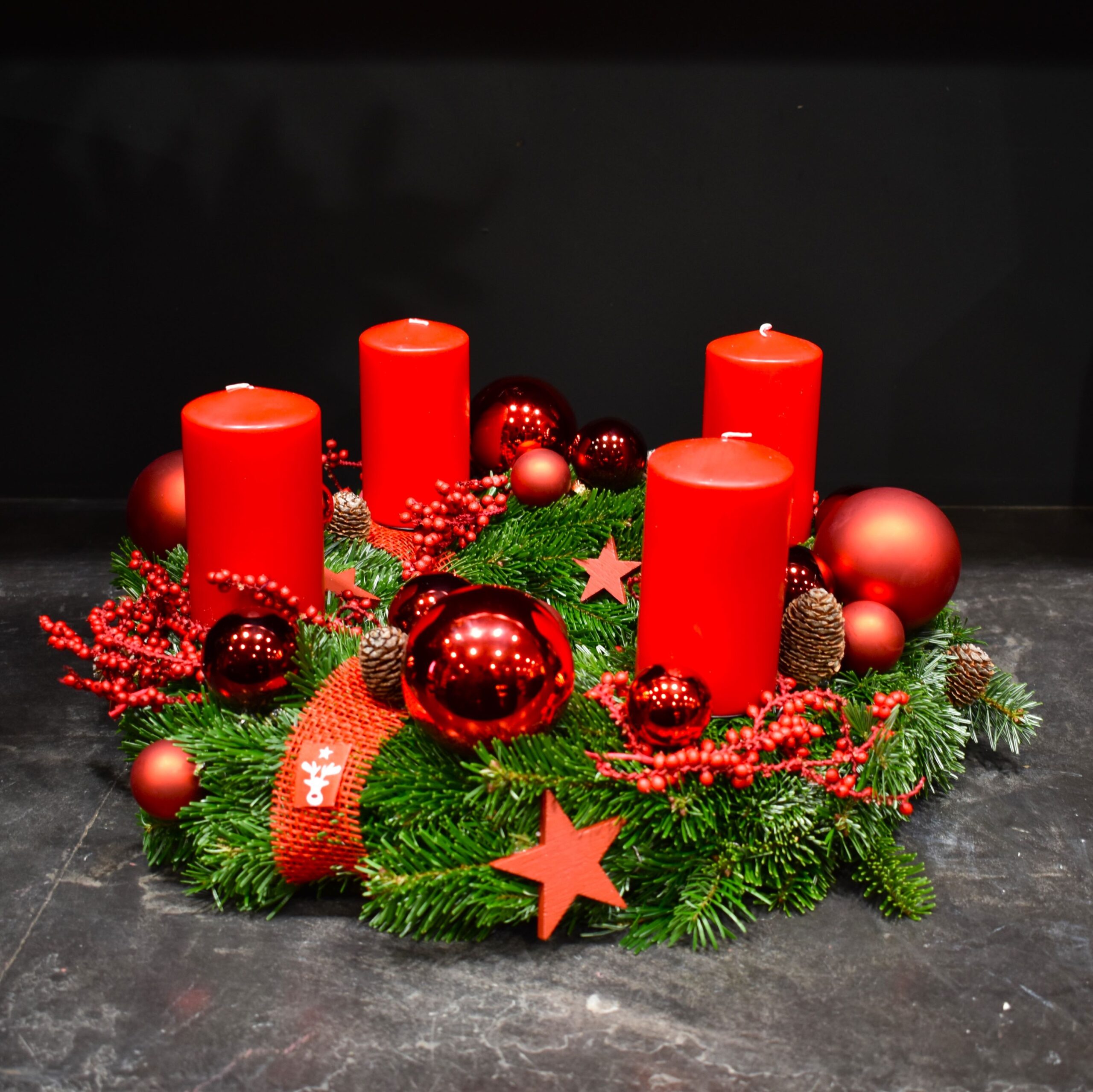 Couronne de l’Avent Rouge