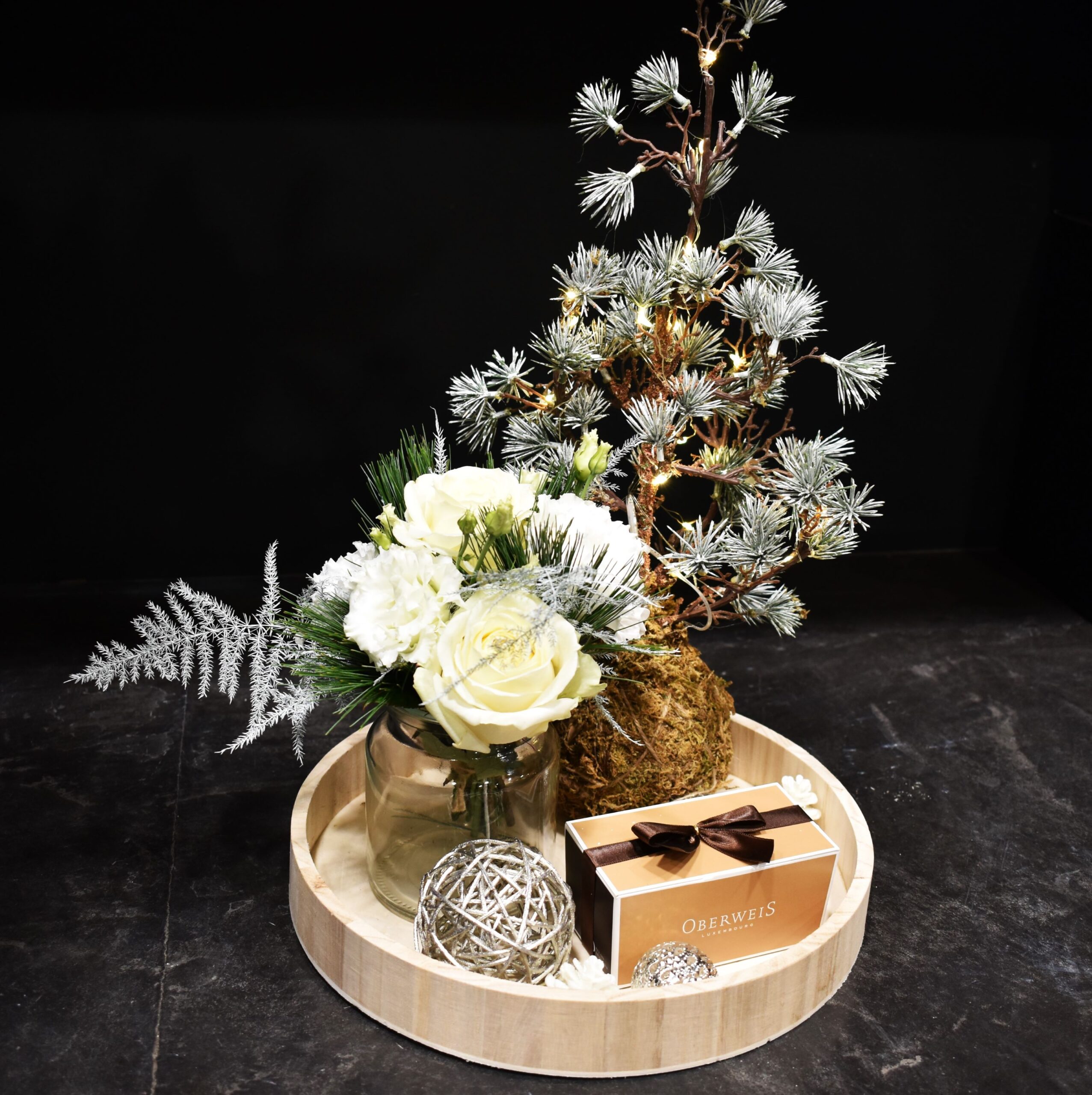 Petit plateau Noël Blanc