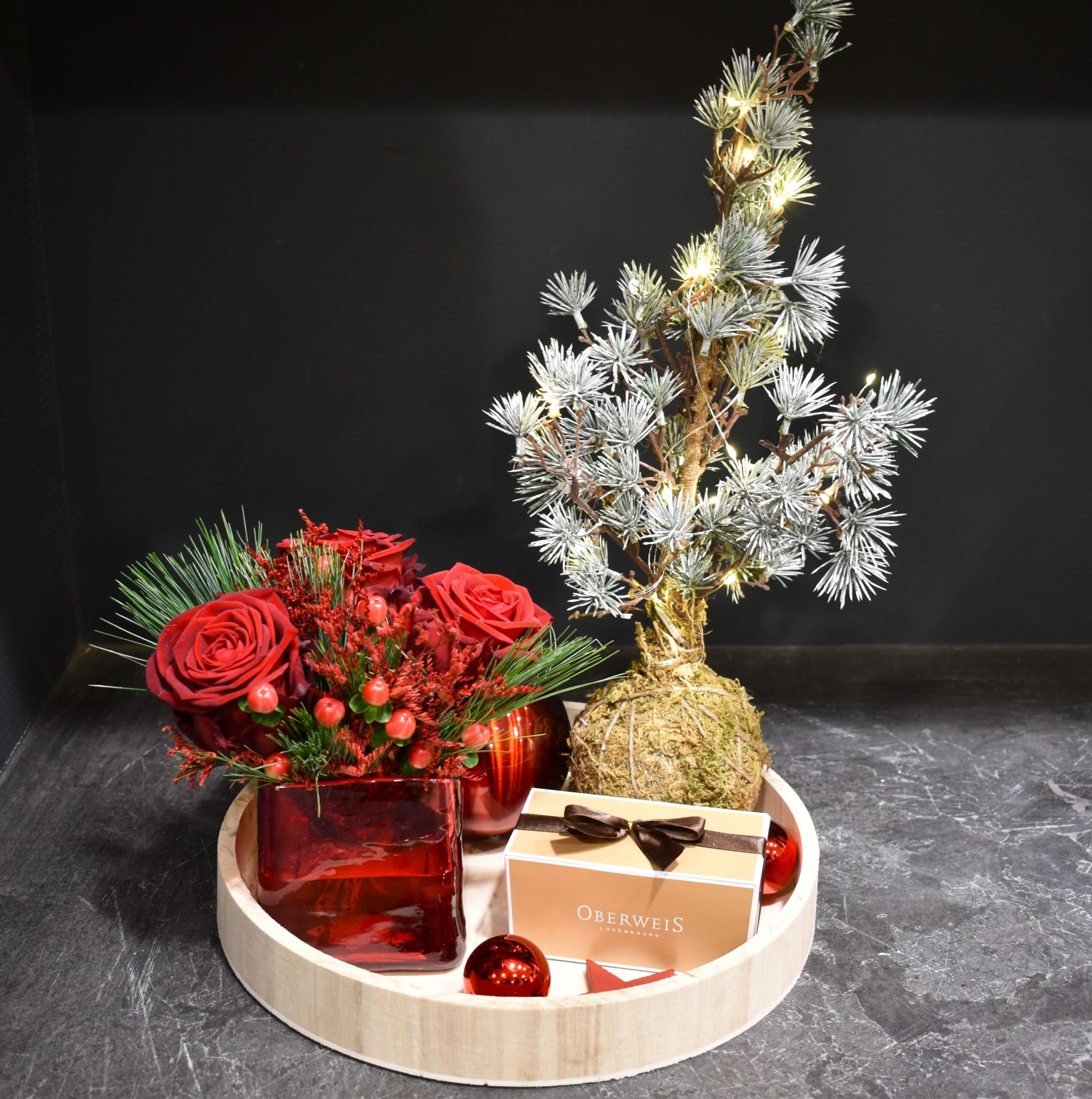 Petit plateau Noël Rouge